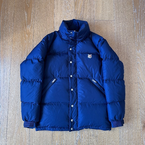Maison Kitsune 70's Style Puffer - Navy - Men's S - Picture 1 of 8